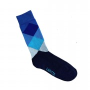 Diamond Pattern Socks - Blue